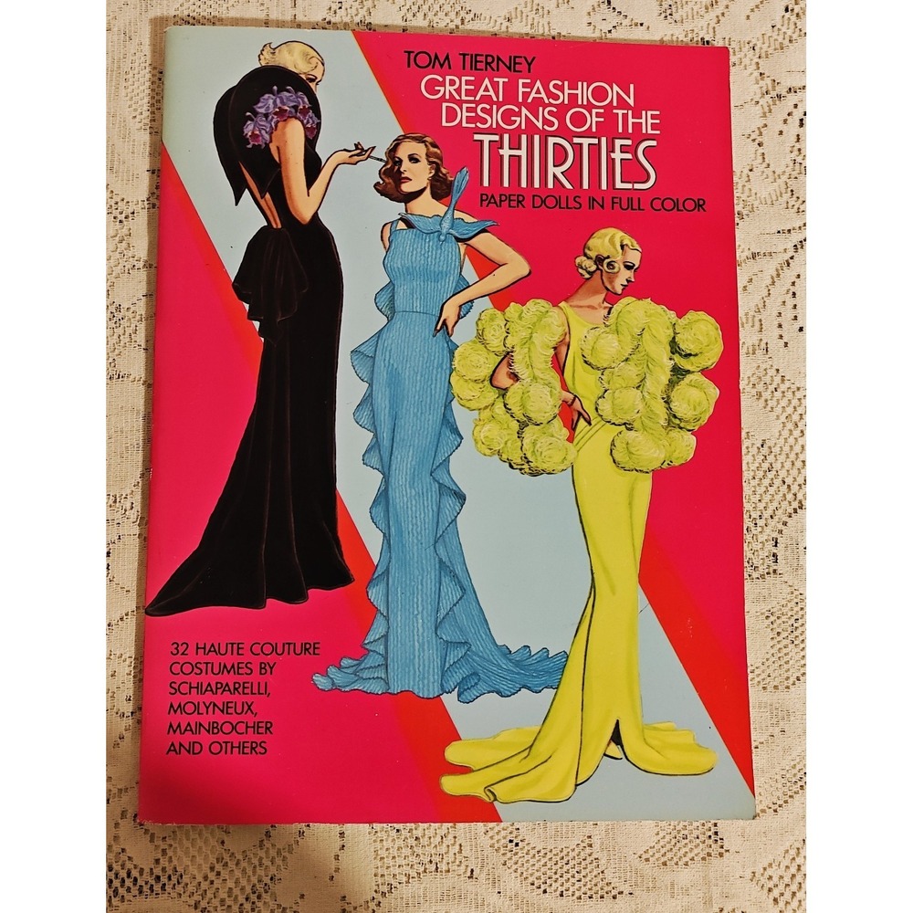 Great Fashion Designs of The Thirties Paper Dolls Book Vintage Tom Tierney